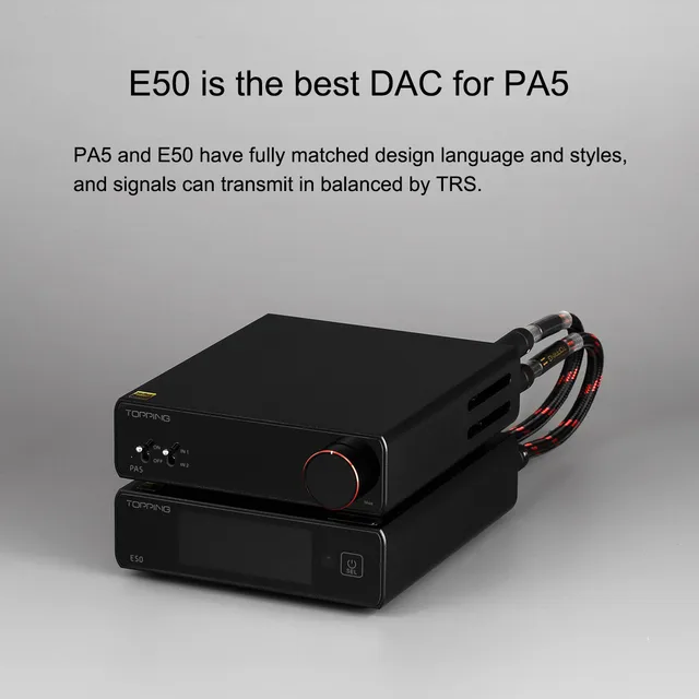 TOPPING PA5 Fully Balanced Power Hi-Res Headphone Amplifier Audio AMP 140W*2/125W*2 Output TRS*1 Input Best Partner for E50 4