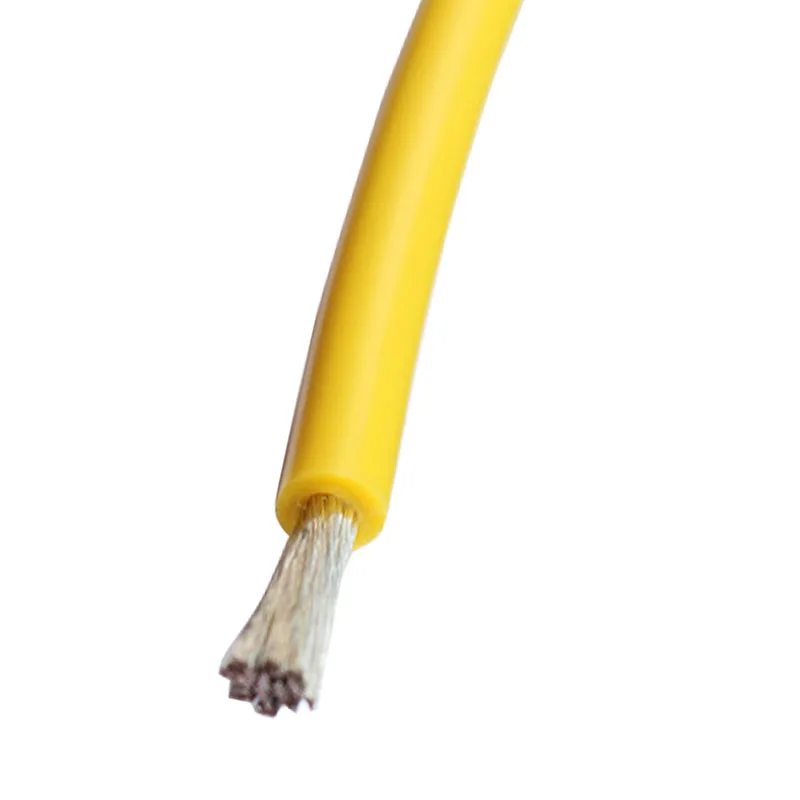 Силиконовый провод, специально гибкий, устойчивый к высоким температурам 30,28, 26,24, 22,20, 18,16, 14,12, 10,8, 7,6 AWG - Цвет: yellow