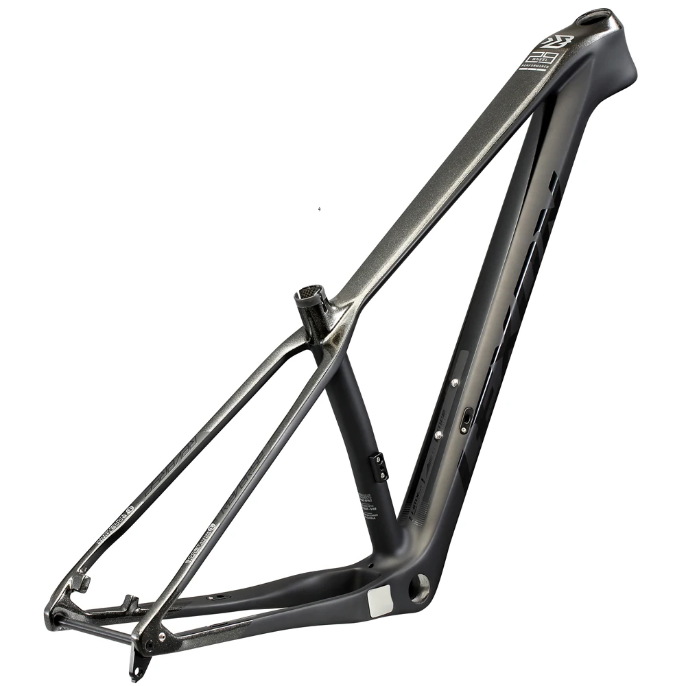 US $280.35 2020 Lexon Carbon Frame 29er frame Mountain Bike frame 14812mm Thru Axle MTB Carbon Frames 151719inch BSA Black Color
