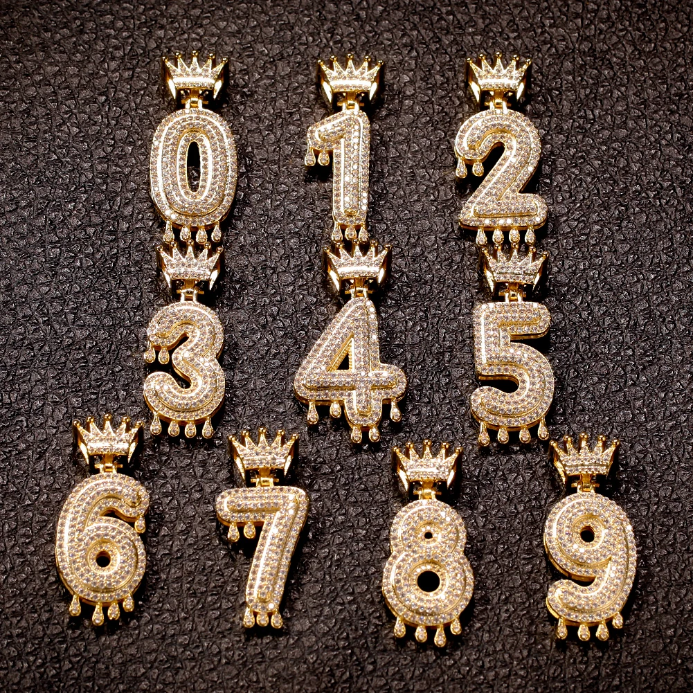 Uwin Custom Crown Drip Numbers Bling 