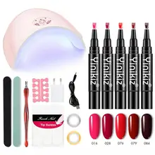 Профессиональный маникюрный набор для наращивания ногтей, полигелевая лампа для ногтей, набор для наращивания ногтей, УФ светодиодный, акриловый