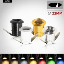 Светодиодный мини-прожекторы красочные встроенный Дисплей подсветка для шкафов AC85-265V бытовой Кухня потолка 1W небольшой светильник