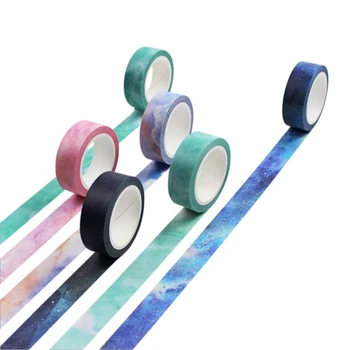 

1PCS Twilight Cute Dream Nebula Paper Washi Tape 15mm*8m Masking Tapes For Diary Album Scrapbooking Decoration Stationery