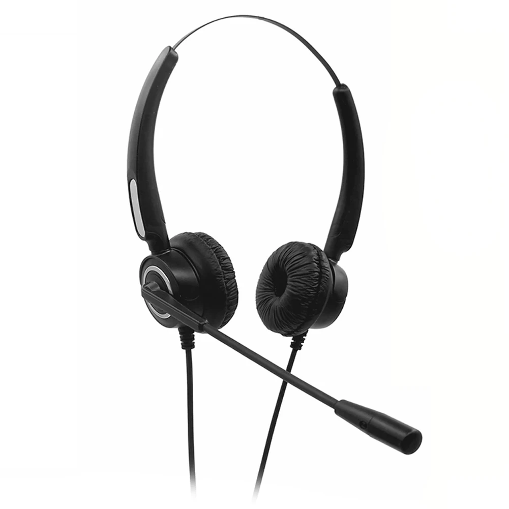 USB Wired Headset for Call Center PC Line Control Mute Button Headphone with Noise Cancelling Microphone Business Headphones