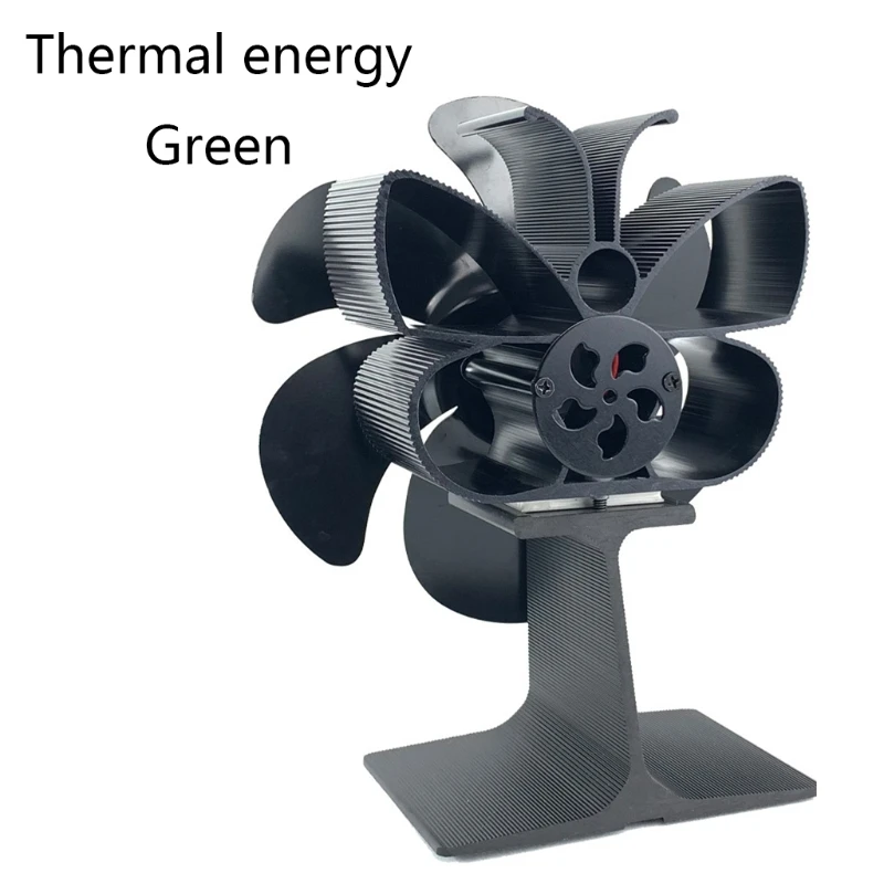 

Efficient Fan Fireplace Fan 6-Blade for Gas Pellet Wood Log Burning Stove 6-Blade Heat Distribution Quiet Fireplace