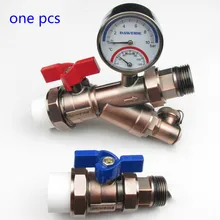 1 дюйм напольного отопления воды сепаратор клапан прямой фильтр главный клапан шаровой клапан с бабочкой Многофункциональный шаровой клапан