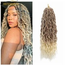 

Faux Locs Crochet Hair Curly New Goddess Locs Wavy Braiding Hair Dreadlocks Synthetic Braids Extensions For Women HeyMidea