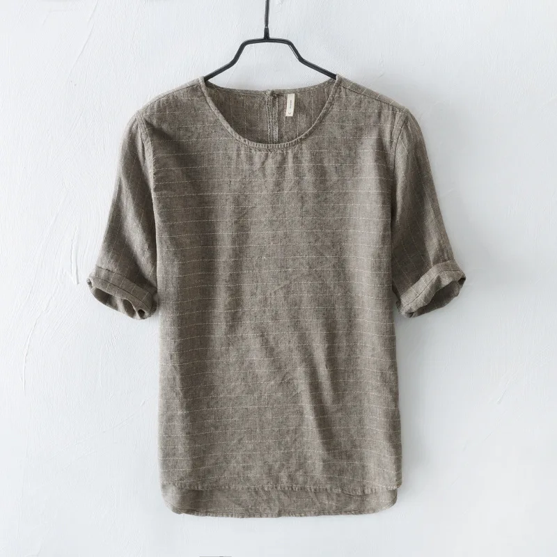 

2018-Men Flax T-shirt 723