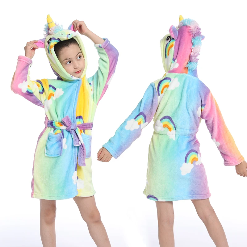 unicorn hooded beach towel