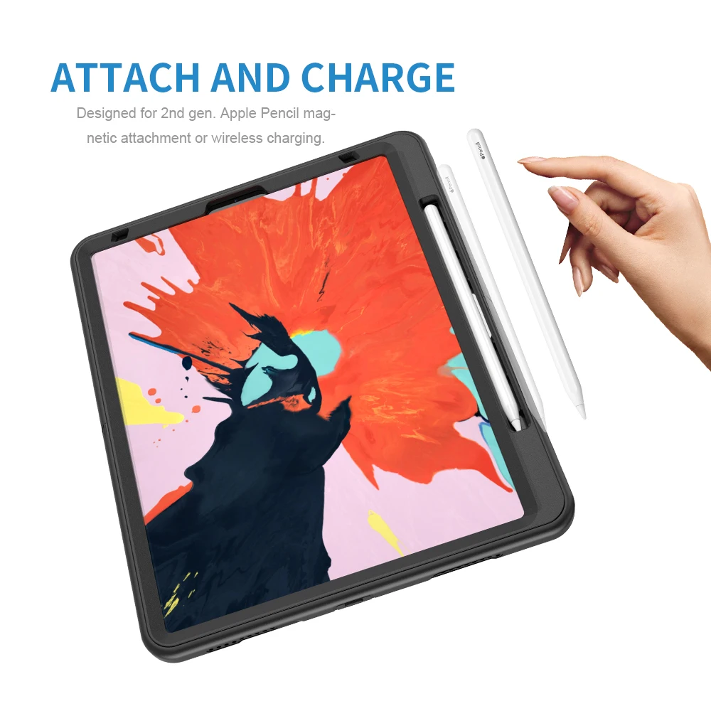 Чехол-накладка для планшета iPad Pro 12,9 дюйма 3-го поколения с держателем карандаша и поворотом на 360, ручной аксессуар для ремня FTLBX