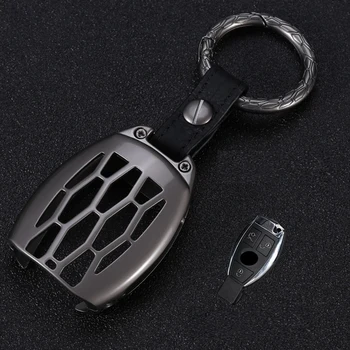 

Zinc alloy Key Case Cover for Mercedes Benz B200 C180 E260L S320 GLK300 CLA CLS S400 fob keychain ring Car Styling