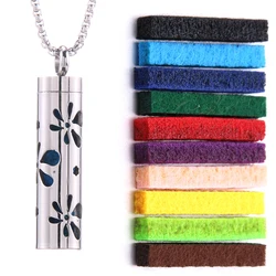 Aromatherapy Diffuser Necklace - Stainless Steel Open Locket with Essential Oil Scent (N2809-15-DZ1)