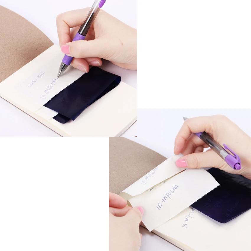 50PCS NEW Blue Double Sided Carbon Paper 48K Thin Type Stationery Paper Finance Office Supplies Stationery
