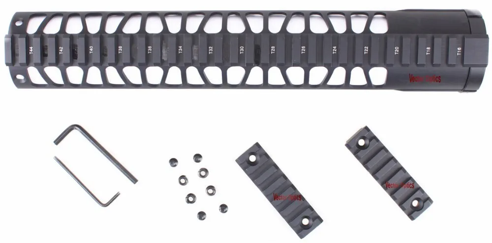 Векторная оптика AR-10 KeyMod 12 ''Тактический свободный поплавок OnePiece Handguard Пикатинни кронштейн подходит DPMS AR10 LR-308