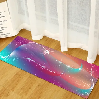 

Gradient Printed Strip Floor Carpet Kitchen Non-slip Absorbent Long Floor Mat Entry Dust Pad Shoe Cabinet Foot Pad
