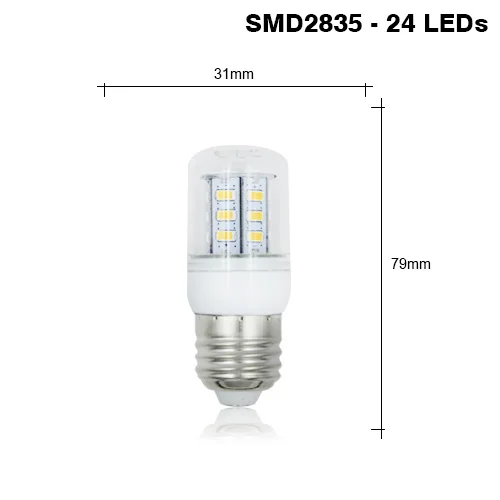 24 Leds 6 шт E27 светодиодный кукурузы лампа лампада 220 В/24 в пост 38 48 56 69 72 96 светодиодная лампочка для точечных светильников люстра ампулы Bombillas - Испускаемый цвет: 24 Leds