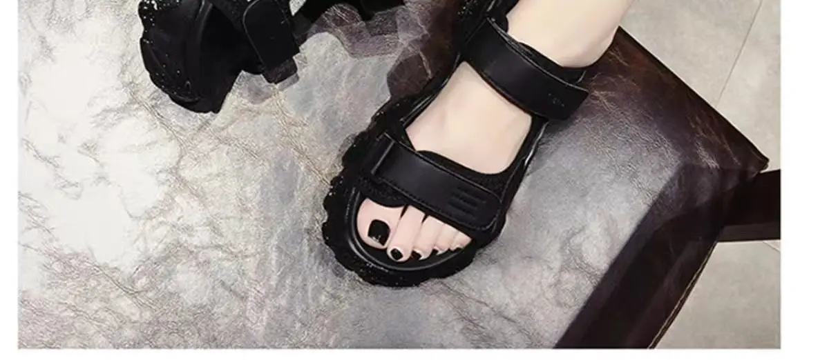 2021 women sandals platform chunky wedge shoes