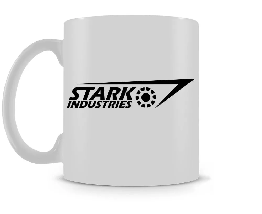 

Stark Industries Iron Man Coffee Mugs Ceramic Tea Travel Home Decal Kitchen Kids Gifts