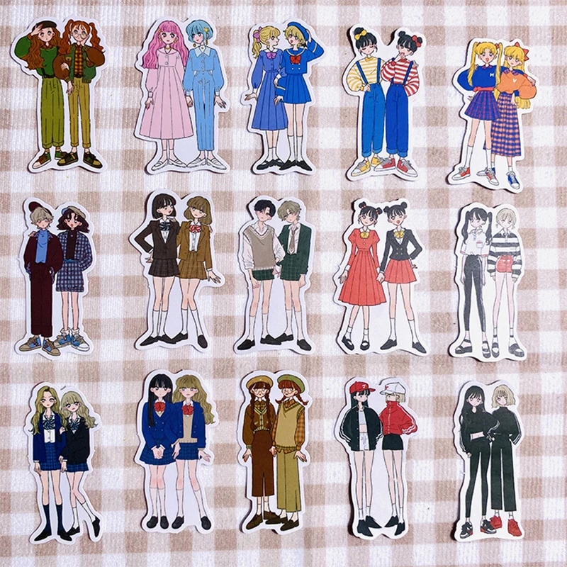 Cute Girlfriend Sticker DIY Scrapbooking Journal Collage Mobile Computer Diary Album Happy Planner Gift Sealing Decoration 55PCS cartoon stickers decorative stickers self adhesive stickers custom stickers stationery stickers anime stickers paper stickers adhesive stickers decorative labels stickers animal stickers