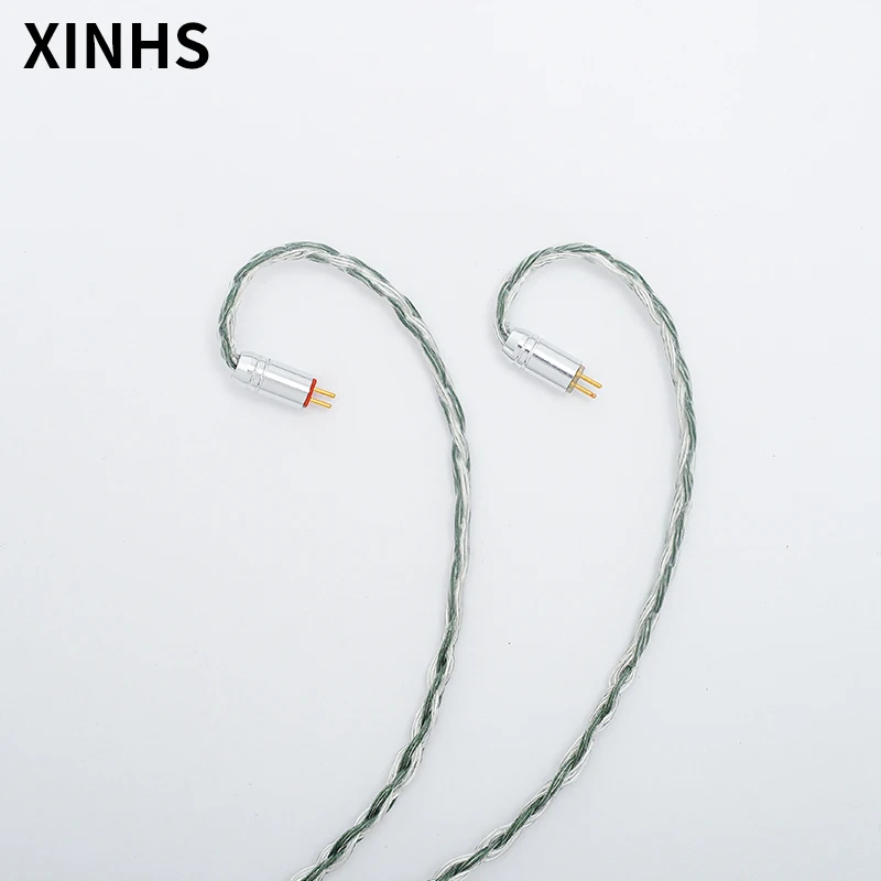 Xinhs-fio de Fone de Ouvido de Cobre Banhado a Prata Cabo de Atualização Mmcx 078 mm Pinos Qdc Tfz Hifi Se535 Ue900s 24 Fios - Image 3