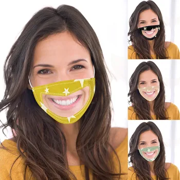 

Smile Communicator Face CareWith Clear Vinyl Visible Expression Lip Reading Mascarilla Children Outdoor Sunscreen Scarf Maks #K
