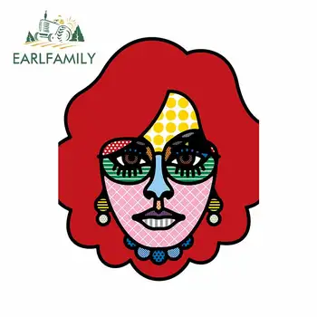 

EARLFAMILY 13cm x 10.5cm For Art Girl Fine Decal Sunscreen Car Stickers Waterproof Vinyl Material Suitable for SUV Decoration