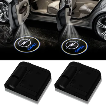 

2x wireless Led car door welcome Laser projector Logo ghost shadow lights For Opel Astra H G Corsa Insignia Antara Meriva Zafira