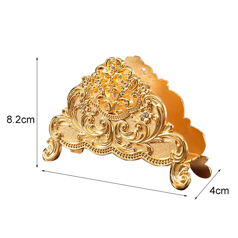 Europe Style Table Tissue Holder Napkin Rack Stand Metal Art Craft Home Decoration Hotel Restaurant Desktop Cafe Ornaments Gift