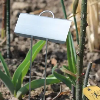 

10pcs Plants Marker Yard Signing Flower Pot Angled Large Faced Nursery Tag 10 Inch Easy Read Reusable Insertion Label Greenhouse