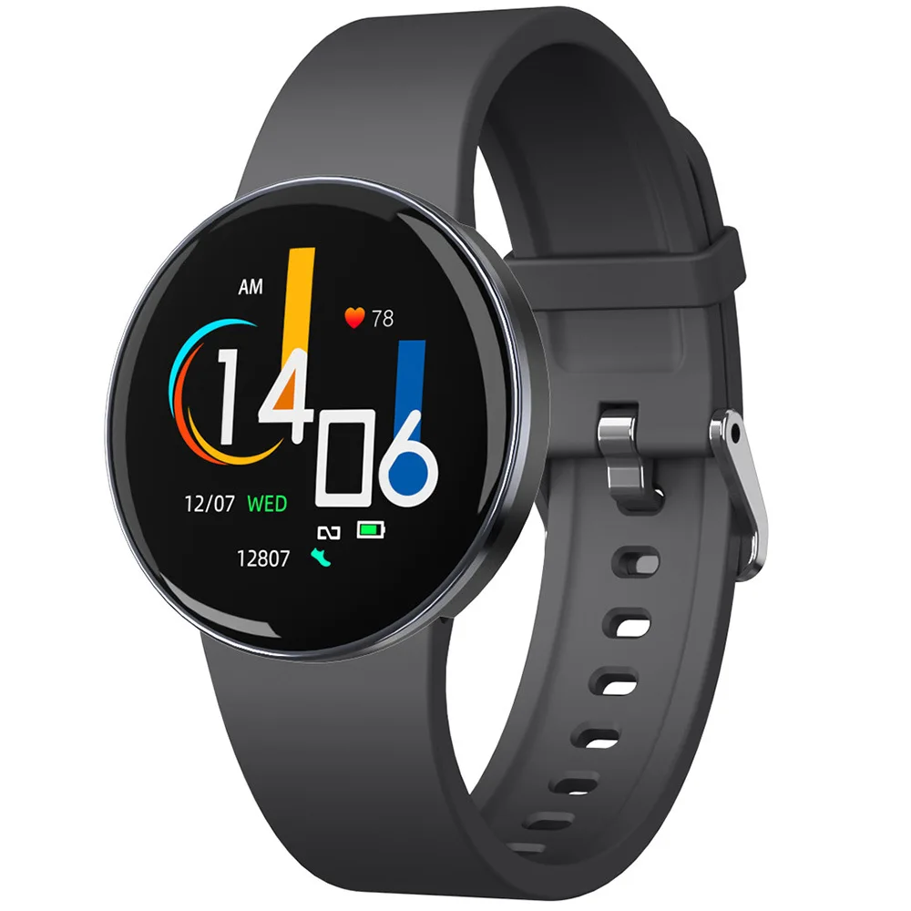 Новые смарт-часы, водонепроницаемые, трекер, часы, пульсометр, монитор артериального давления, умные часы, спортивный браслет для женщин и мужчин, для Android Ios - Цвет: black 01