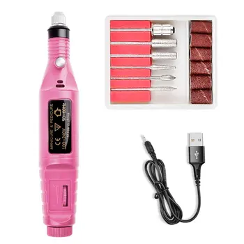 

USB Rechargeable Mini Electric Low Noise Grinding Professional Pedicure Home Manicure Tool Pen Shape Trimmers Machine