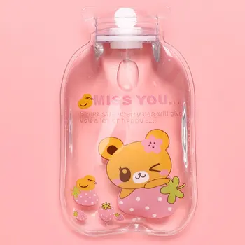 

Cartoon Hot Water Bag Mini Transparent Pvc Hot Water Bag Hand Heater Explosion Proof Portable Winter Warm Bag