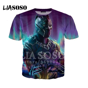 

2019 BlackPanther 3d print t shirt fashion summer men harajuku funny cool tee Unisex streetwear hiphop pullover tracksuit top