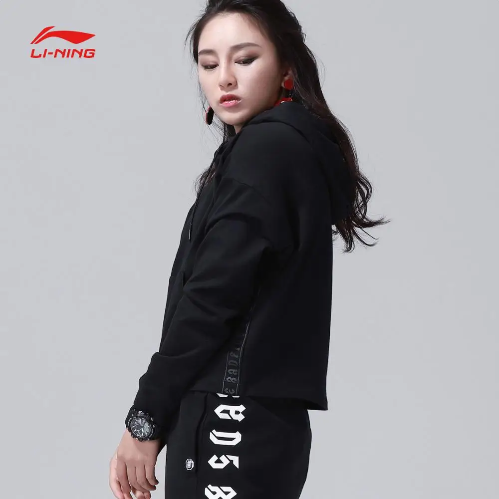Li Ning Женская баскетбольная Толстовка BAD FIVE свободный крой с буквенным принтом 72%