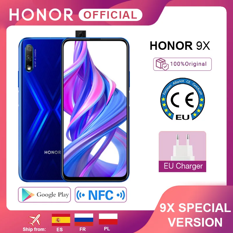 Permalink to Special Version Honor 9X Smartphone 4G128G  48MP Dual Cam 6.59” Mobile Phone Android 9 4000mAh OTA Google Play
