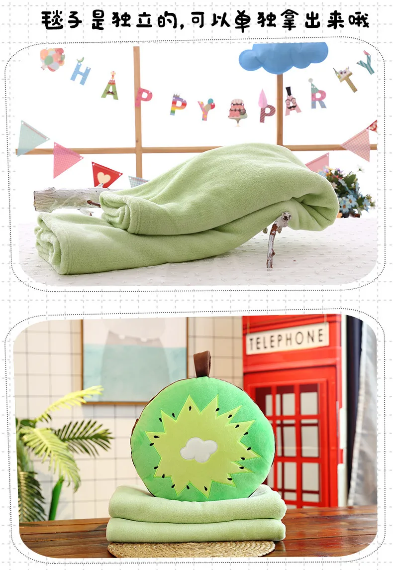2 in 1 Pillow blanket filling fruit vegetables food Anti-stress soft creative pillow cushion plush girl hobby Children toy gift