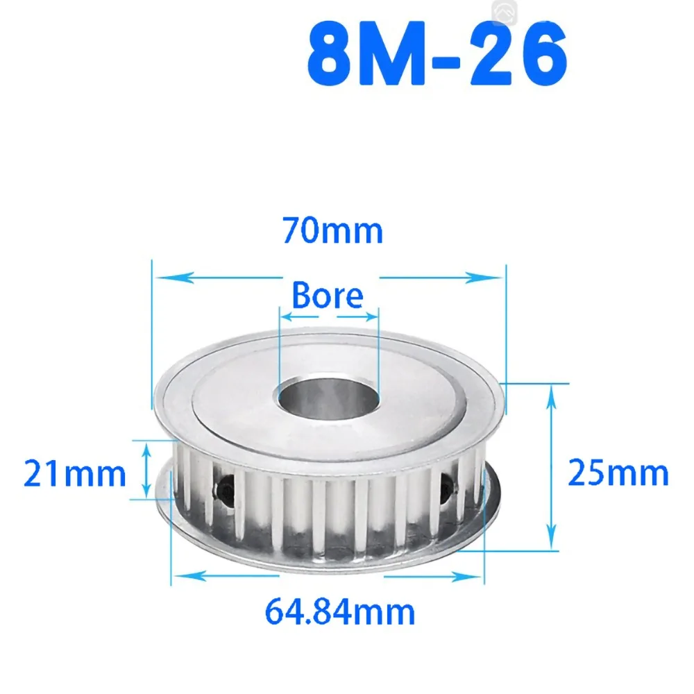 26T-HTD8M 槽21mm AF型同步轮