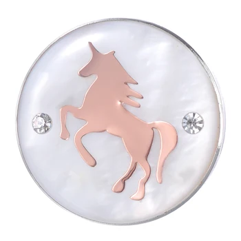 

10pcs 18 mm Pink Color Ginger Snap Buttons Horse Kitty Elephant Heart Shape Pearl snap Charms For women Snap Jewelry VN-2108*10