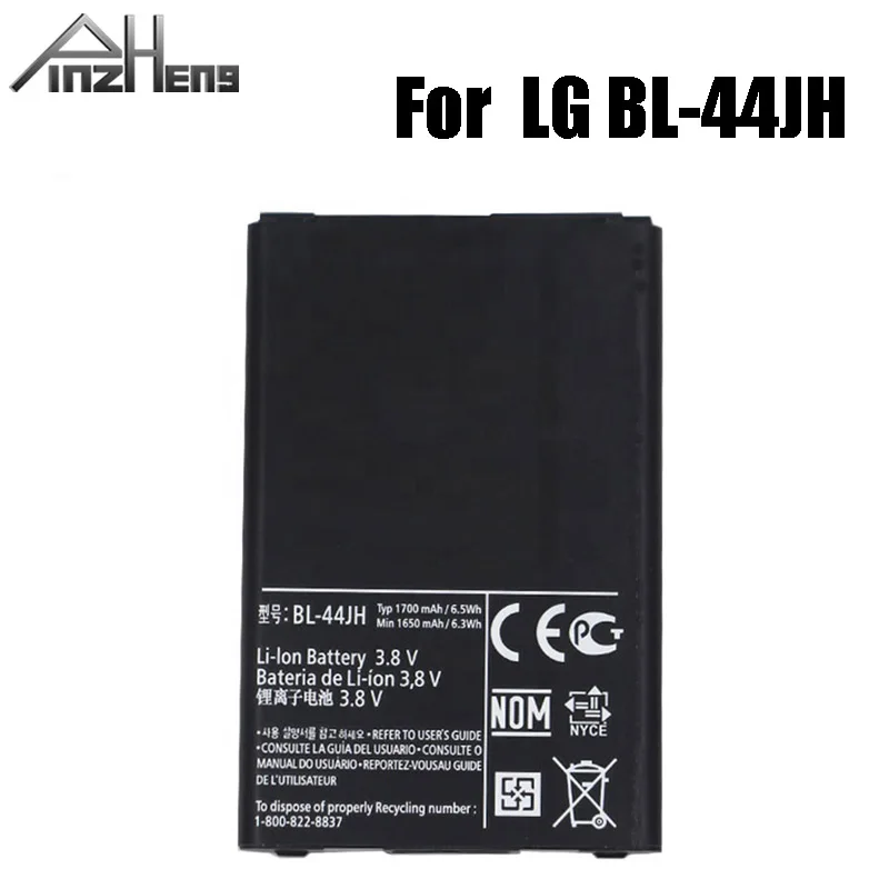 

PINZHENG Original 1700 mAh BL-44JH Battery For Mach LS860 Motion 4G MS770 Venice LG730 Splendor US730 P705 P700 Batterrie