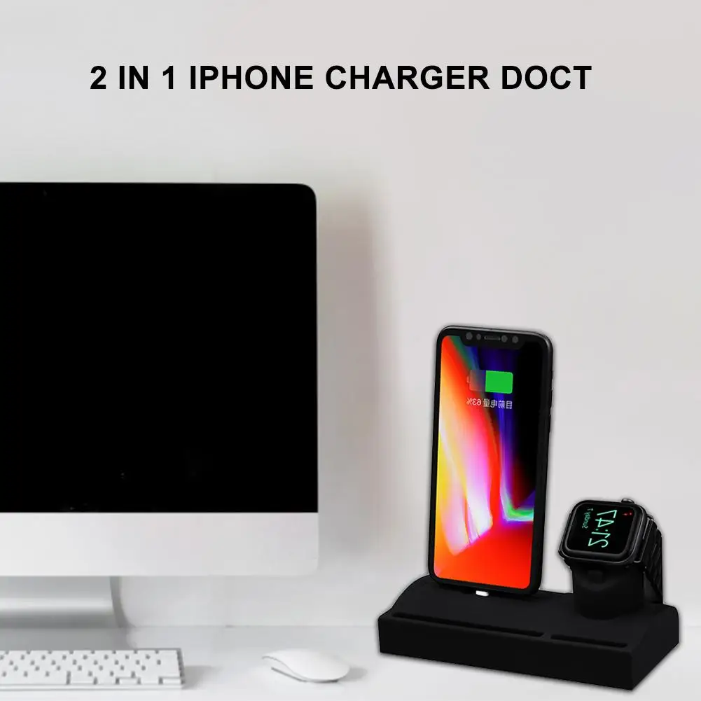 1 шт. новейшая силиконовая подставка для Iwatch5 IPhone11 Pro Max Удобная Подставка для зарядки