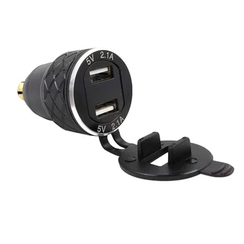 

Replacement for F800GS F650GS F700GS R1200GS 4.2A Motorcycle Dual USB Charger Aluminum Alloy Metal Shell
