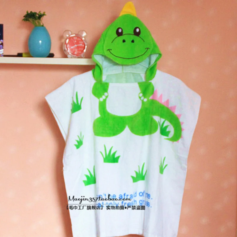 Банный халат Frog для девочек и мальчиков банное полотенце с капюшоном хлопковое