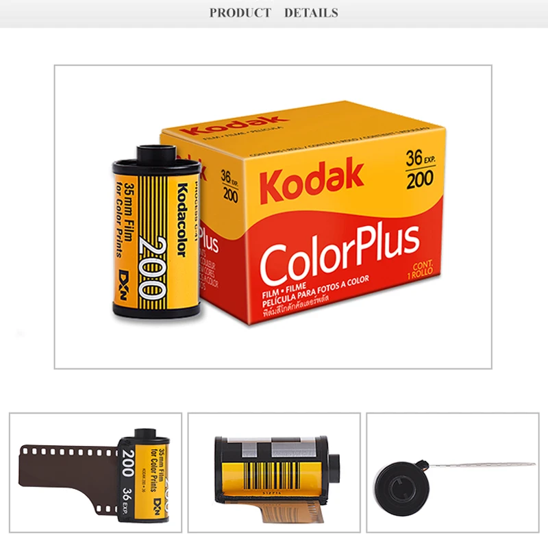 KODAK ColorPlus 200 35mm Film 36 Exposure per Roll Fit For M35 / M38 / H35 Camera (Expiration Date: 04/2025)