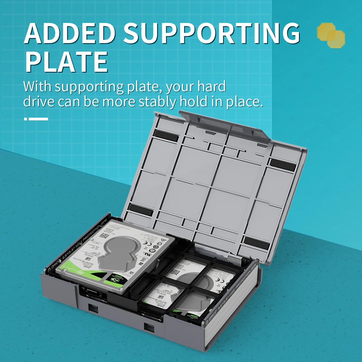 Hard Drive Box Hard Drive Case ORICO 5 Bay 3.5/2.5 inch Protective Box / Storage Case for M.2 Hard Drive SDD with Waterproof Function