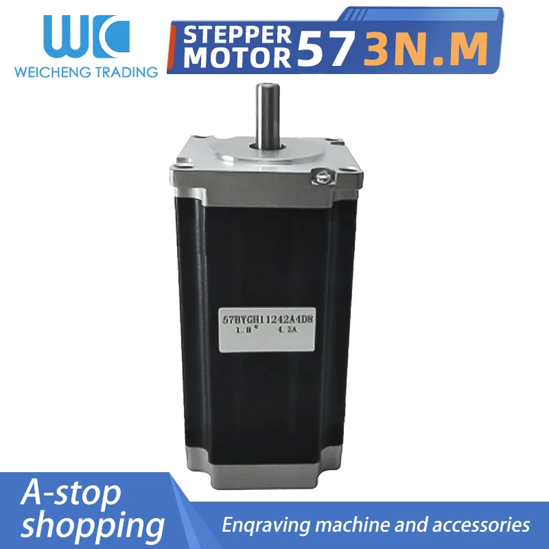 NEMA 23 112mm Long CNC Mill High Torque Stepper Motor 28 Kg.cm 3Nm 