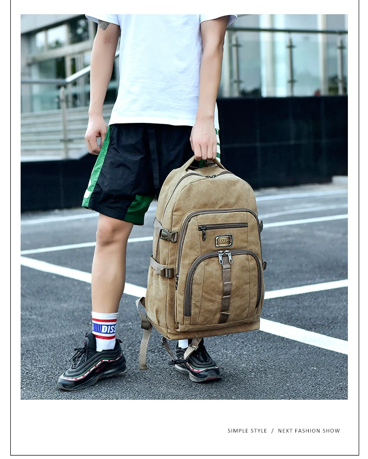 Холщовый Рюкзак для отдыха и путешествий, высокое качество, большая вместительность, Мужская Уличная сумка для альпинизма, мужской рюкзак для багажа, школьная сумка