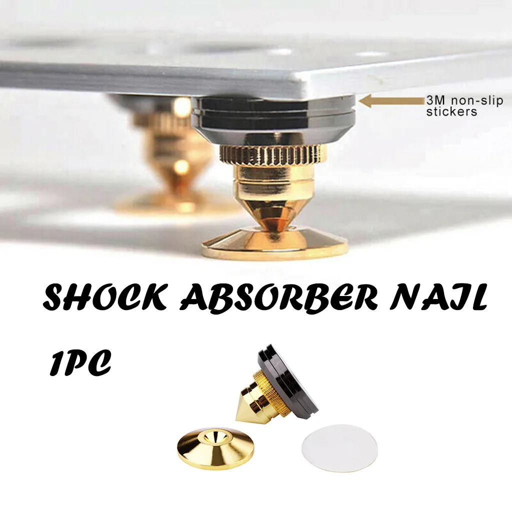 1Sets Gold Speaker Spikes Subwoofer Isolation CD Amplifier Turntable Pad Stand Feet #Y5 | Обустройство дома