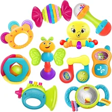 

Baby Rattle Toys, Infant Shaker, Teether, Grab and Spin Rattles, Musical Toy Set, Early Educational, Newborn Baby Gifts for 0,