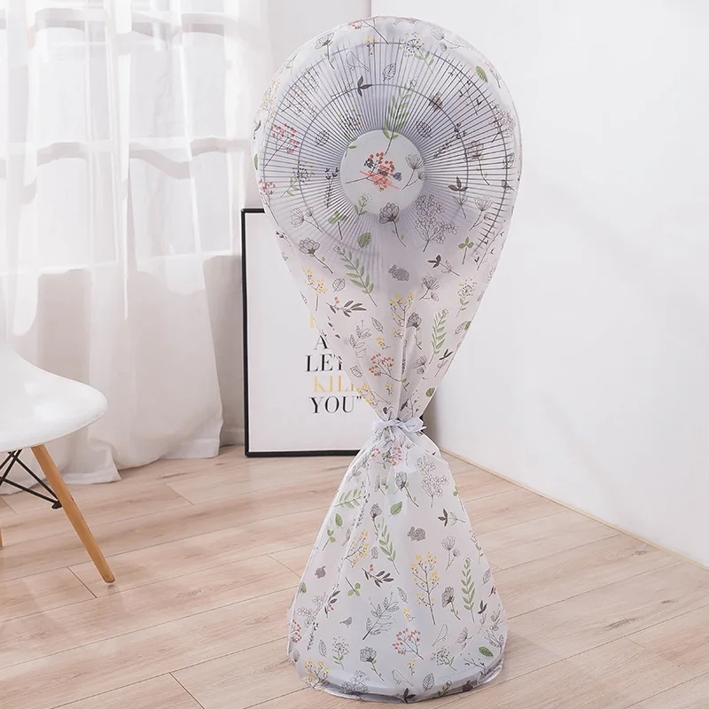 M/L Electric Fan Dust Cover Peva Durable Simple Printed All-Inclusive Floor Fan Protective Cover High Quality Household Dustpro