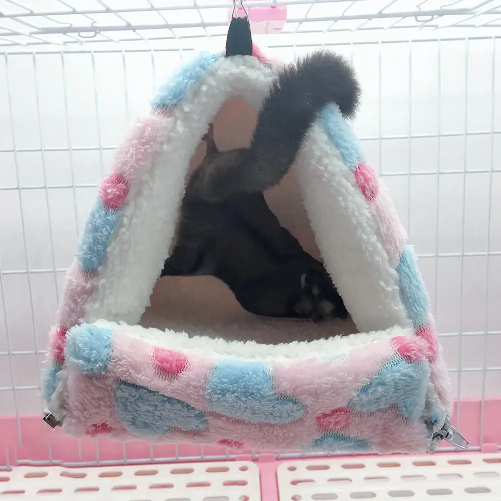 Переноска для хомяка теплое гнездо съемный спальный мешок Chinchillas Rabbit маленькое тканевое гнездо кровать для домашних животных